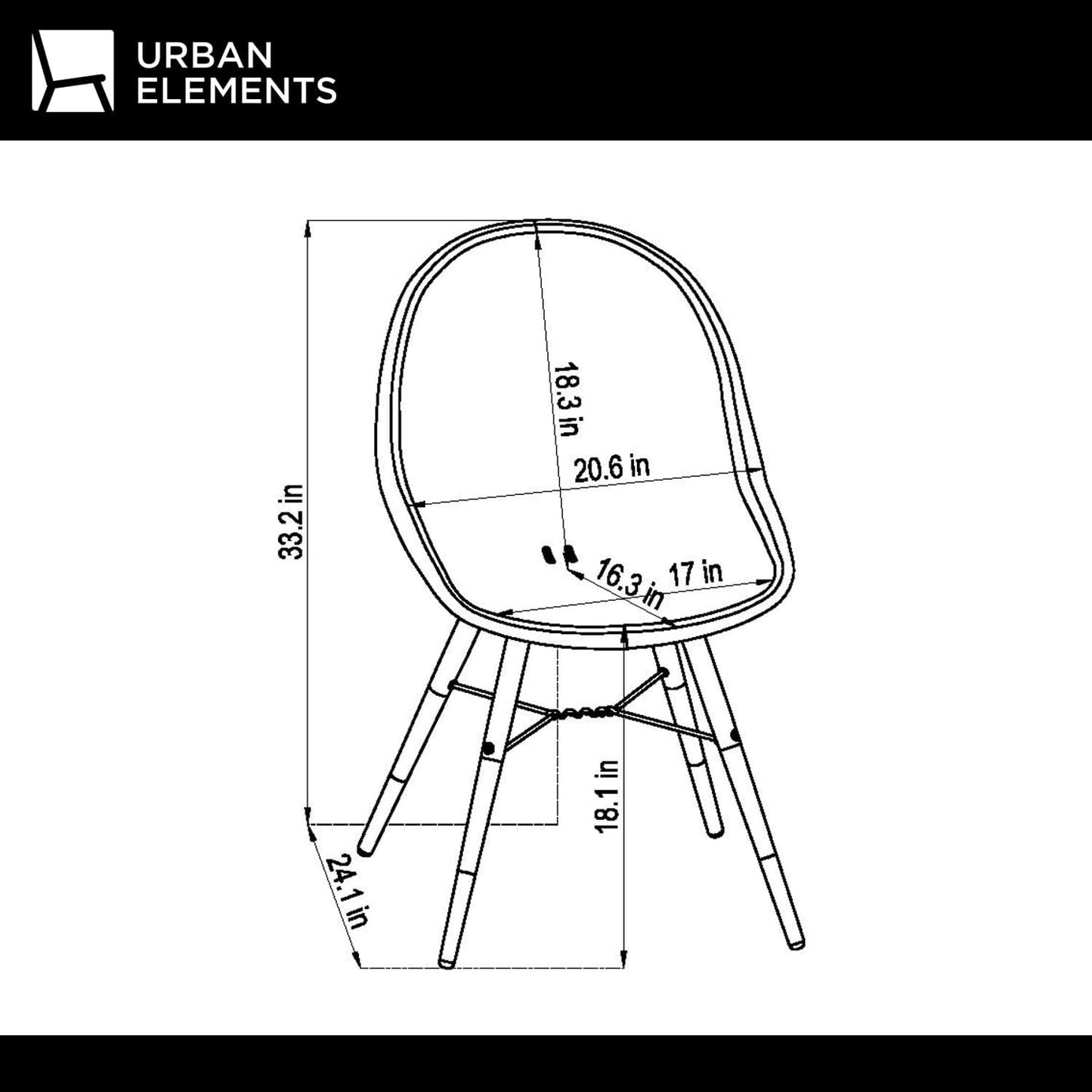 Eaux Patio Chairs | Teak Finish, White Resin Seat | Outdoor Dining, Indoors (Side Chair, 2-Piece)