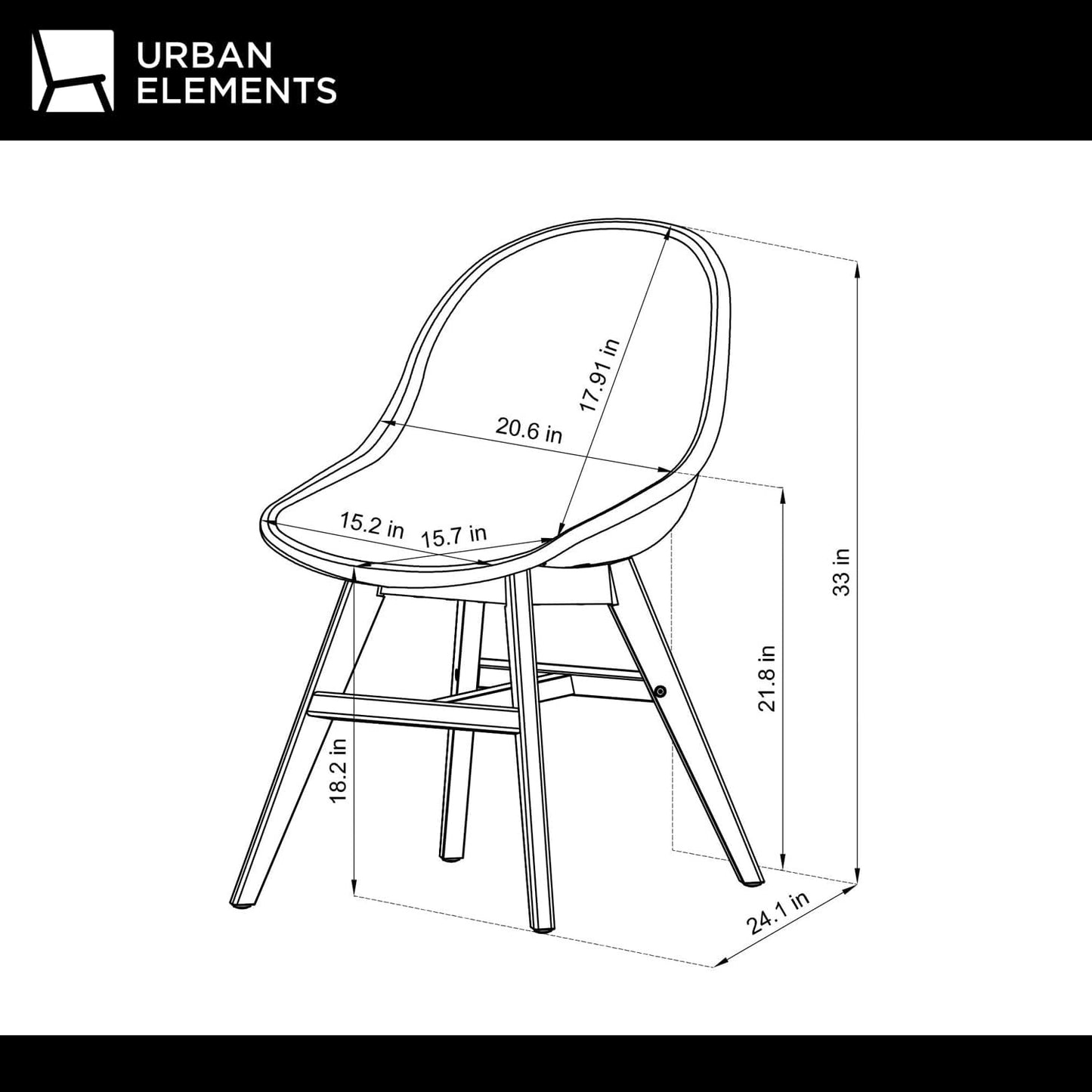 Terra Patio Chairs | Teak Finish, White Resin Seat | Outdoor Dining, Indoors (Black, 2-Piece)