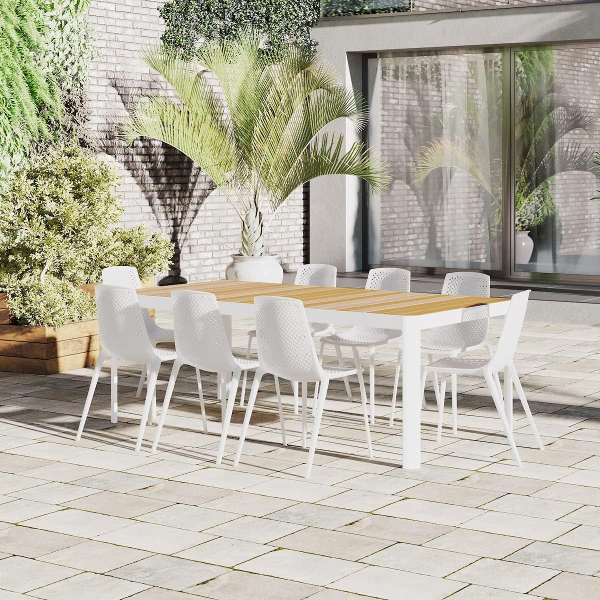 Rectangular Miami Patio Dining Set, 9 Piece