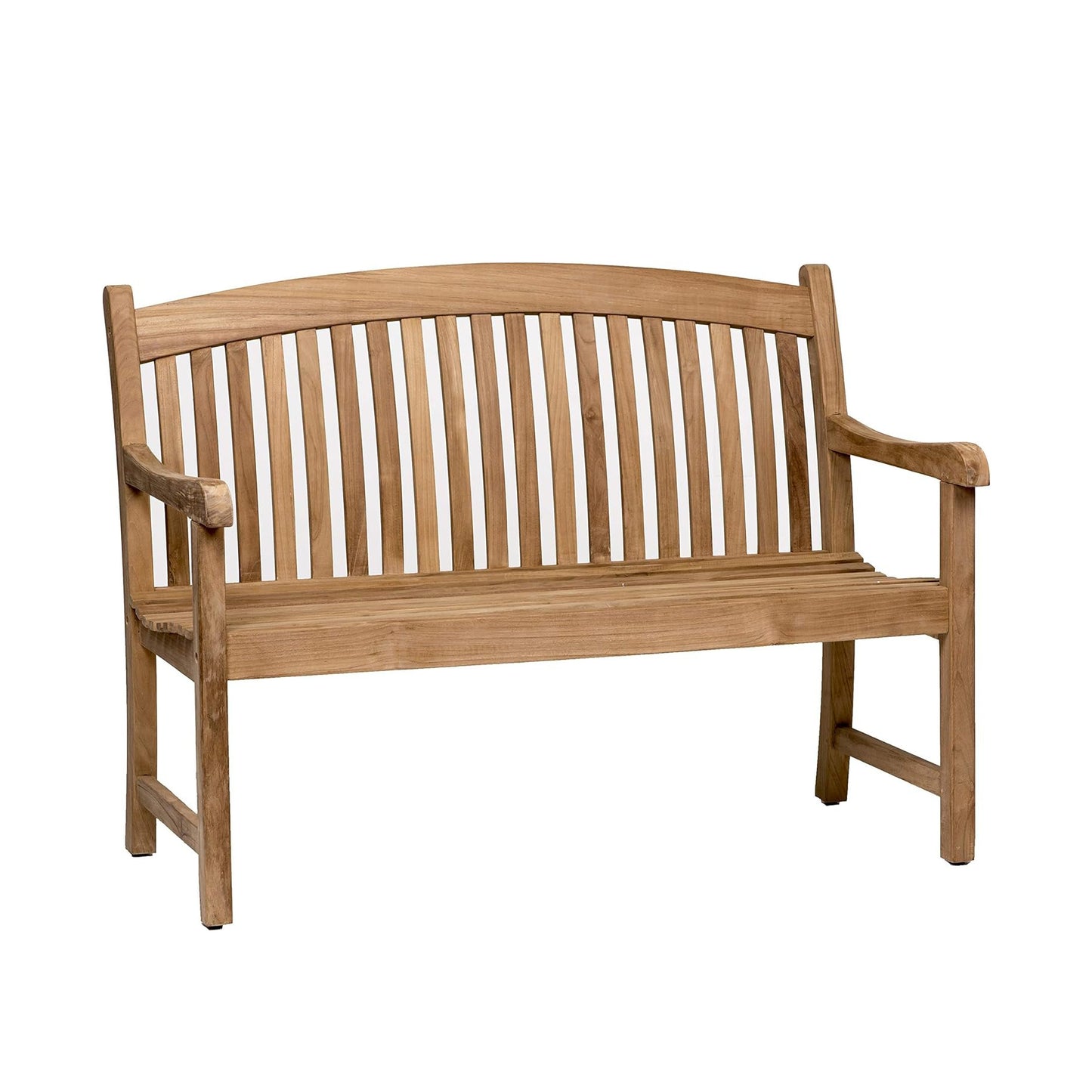 Newcastle Patio Made of Real Ideal for Outdoors and Indoors, Light Brown, Natural Teak Bench