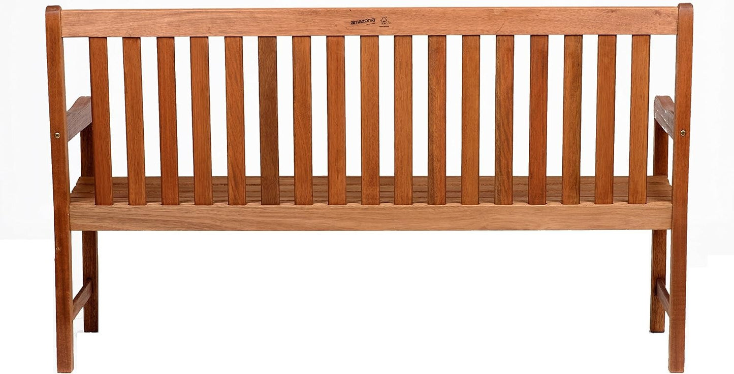 Milano 5-Feet Patio Bench | Eucalyptus Wood | Ideal for Outdoors and Indoors