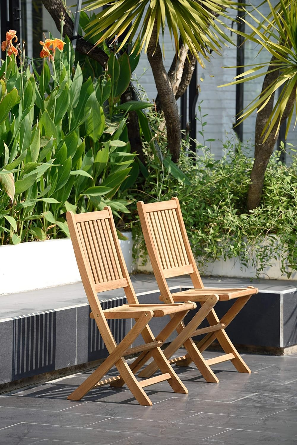Teak Extendable Oval Hamburg Patio Set, 7-Piece, Brown