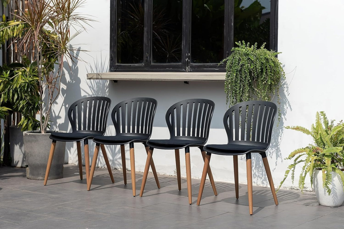 Ideal for Patio and Outdoors Le Blanc 7-Piece Rectangular Dining Set | Eucalyptus Wood