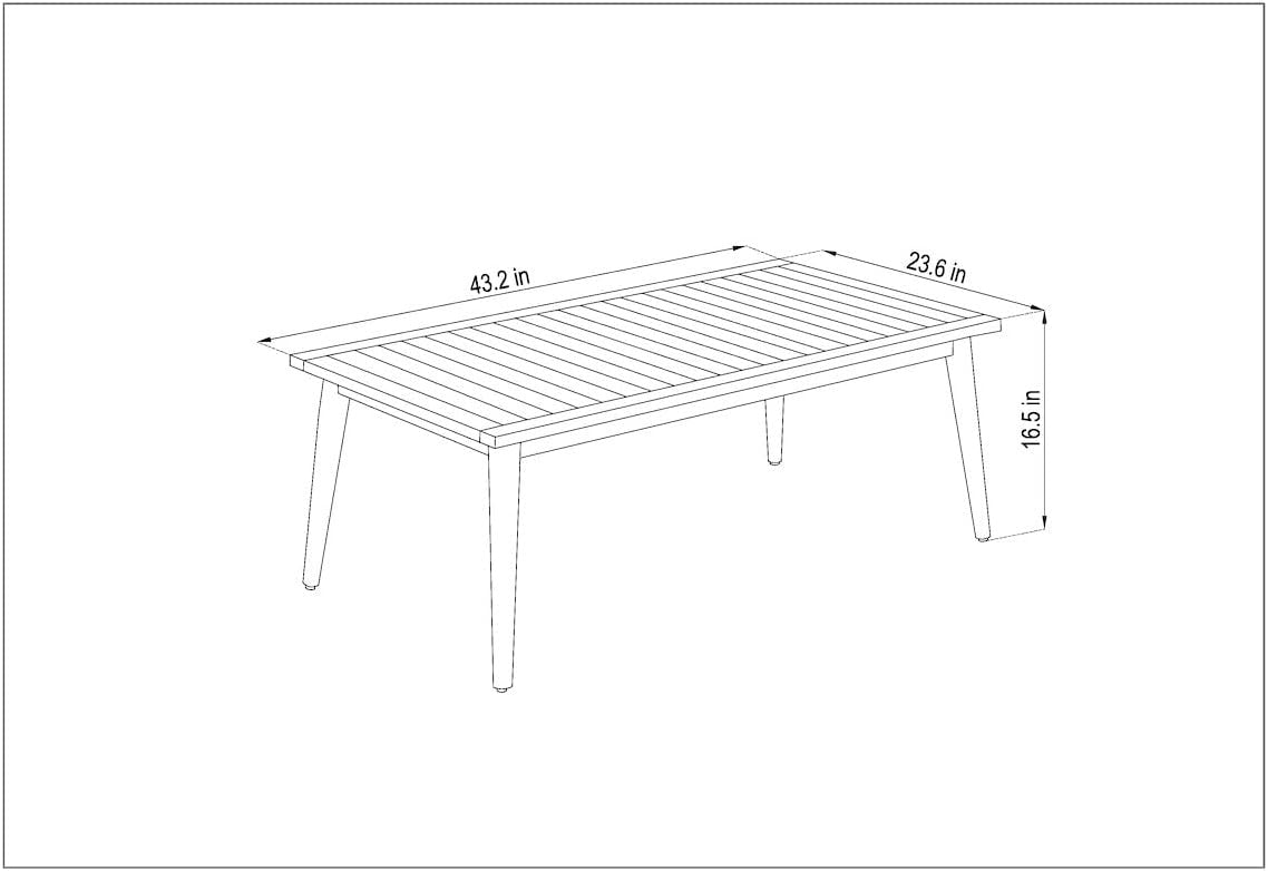 4-P High-Quality Wicker & 100% FSC Solid Wood Sofa
