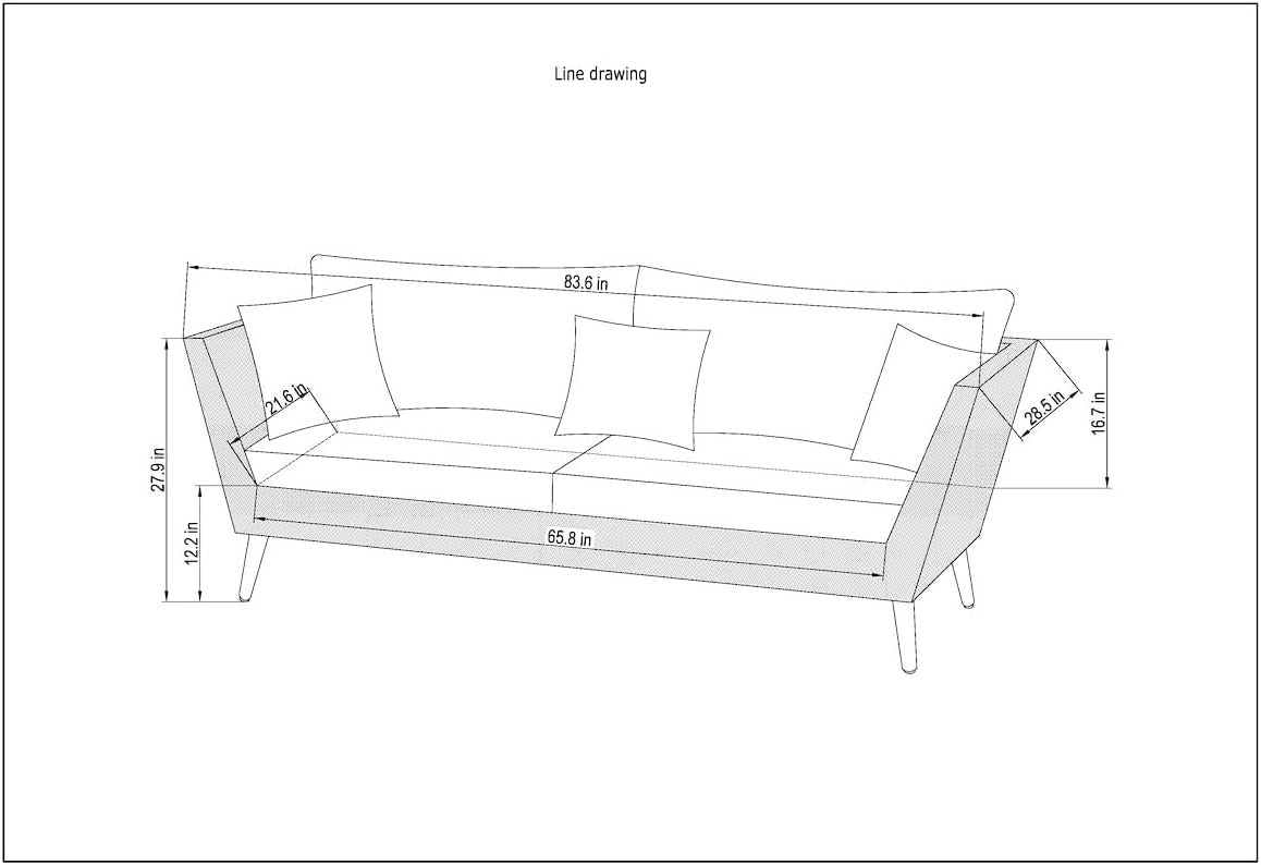 4-P High-Quality Wicker & 100% FSC Solid Wood Sofa
