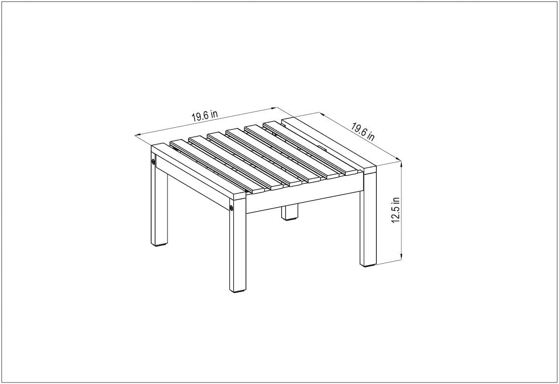 Teak Finish and Weather Resistant Black Cushions| Durable and Ideal for Outdoors