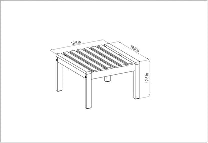 Teak Finish and Weather Resistant Black Cushions| Durable and Ideal for Outdoors