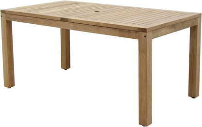 Pennsylvania 7-Piece Outdoor Dining Set | Certified Teak, Patio Indoors, Light Brown Brown