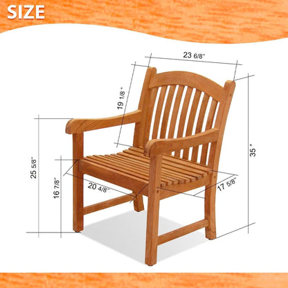 Pennsylvania 7-Piece Outdoor Dining Set | Certified Teak, Patio Indoors, Light Brown Brown