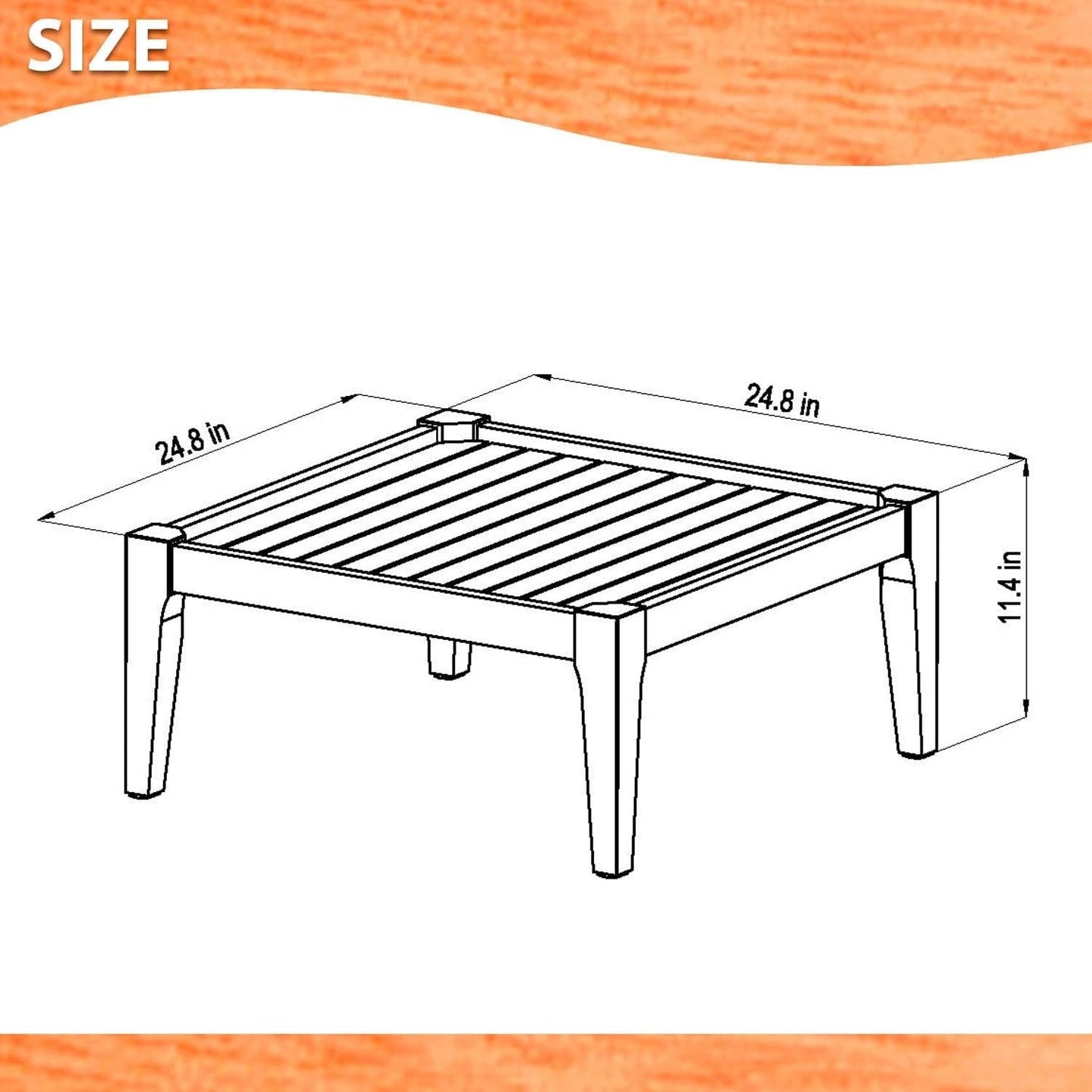 Kentucky 5-Piece Patio Sectional Set | Teak Finish, Weather Resistant Grey Cushions