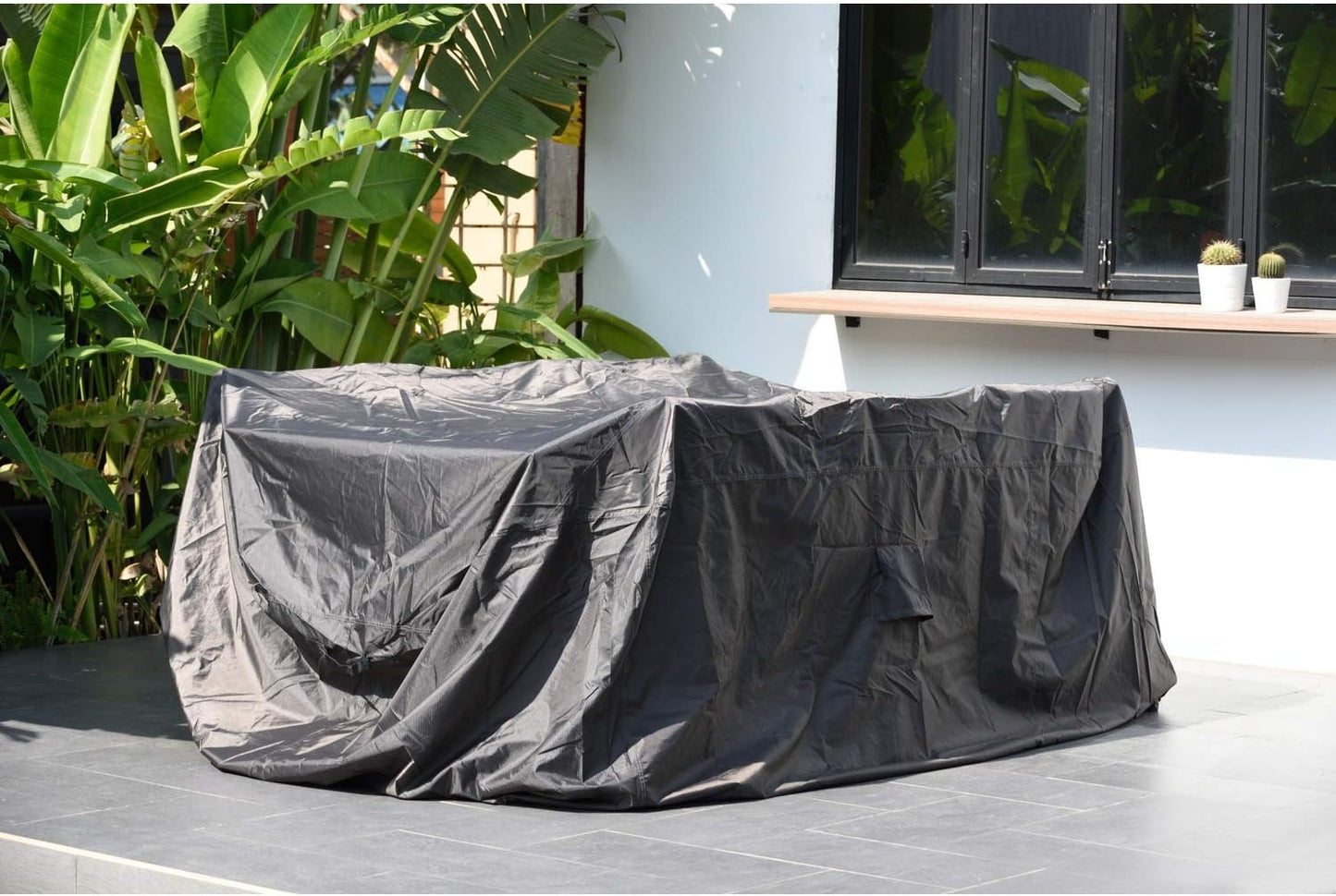 Patio Cover for Dining Set | Rectangular and Waterproof| Ideal to Protect Furniture Against Extreme Weather, Grey