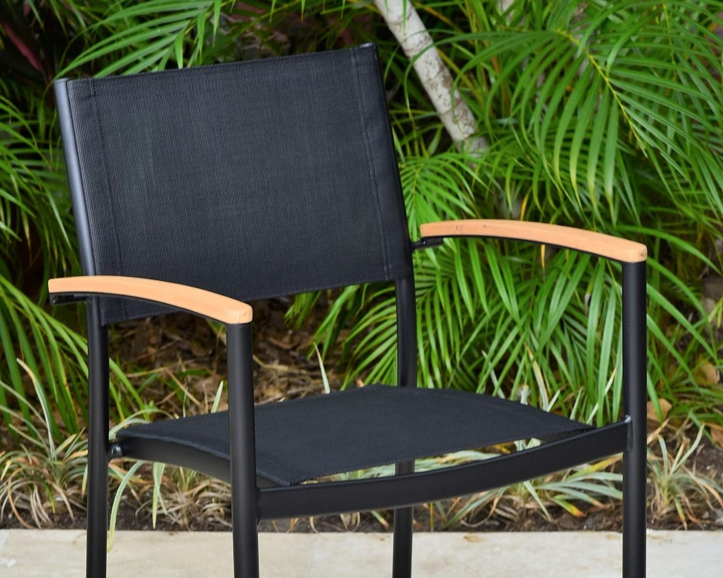 Ubuntu Patio Set | Teak Finish, 5-Piece Round, FSC Eucalyptus Wood