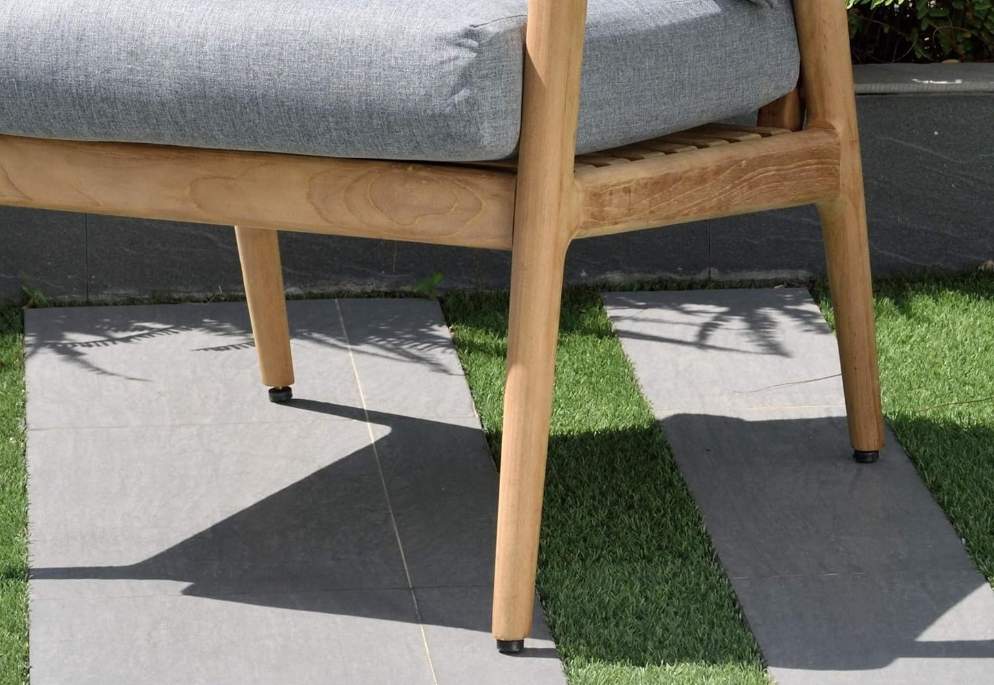 Madison Deluxe 3-Piece Patio Relax Seating Set | 100% Teak Furniture with Olefin and Washable Cushions