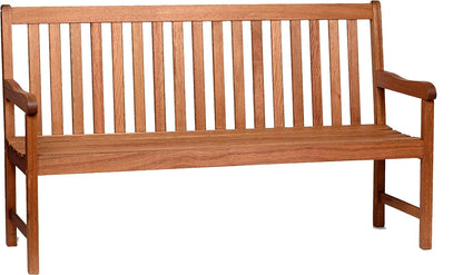 Milano 5-Feet Patio Bench | Eucalyptus Wood | Ideal for Outdoors and Indoors