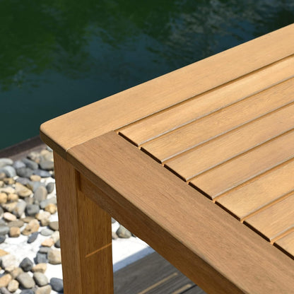Ubuntu Patio Set | Teak Finish, 5-Piece Rectangular, FSC Eucalyptus Wood