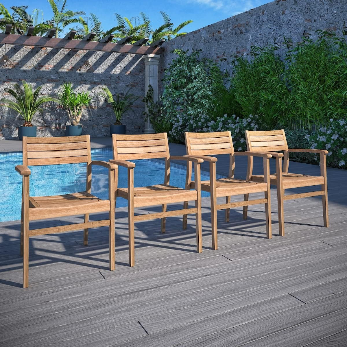 11-P Oval Dining Set | 100% FSC Teak Wood