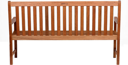 Milano 5-Feet Patio Bench | Eucalyptus Wood | Ideal for Outdoors and Indoors