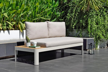 Brent 4-Piece Seating Set | Ideal for Patio and Outdoors | Certified Teak Sofa and Coffee Table Sectional