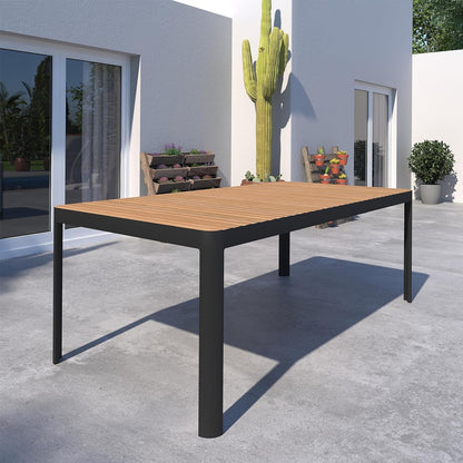 Ideal for Patio and Outdoors Le Blanc 7-Piece Rectangular Dining Set | Eucalyptus Wood