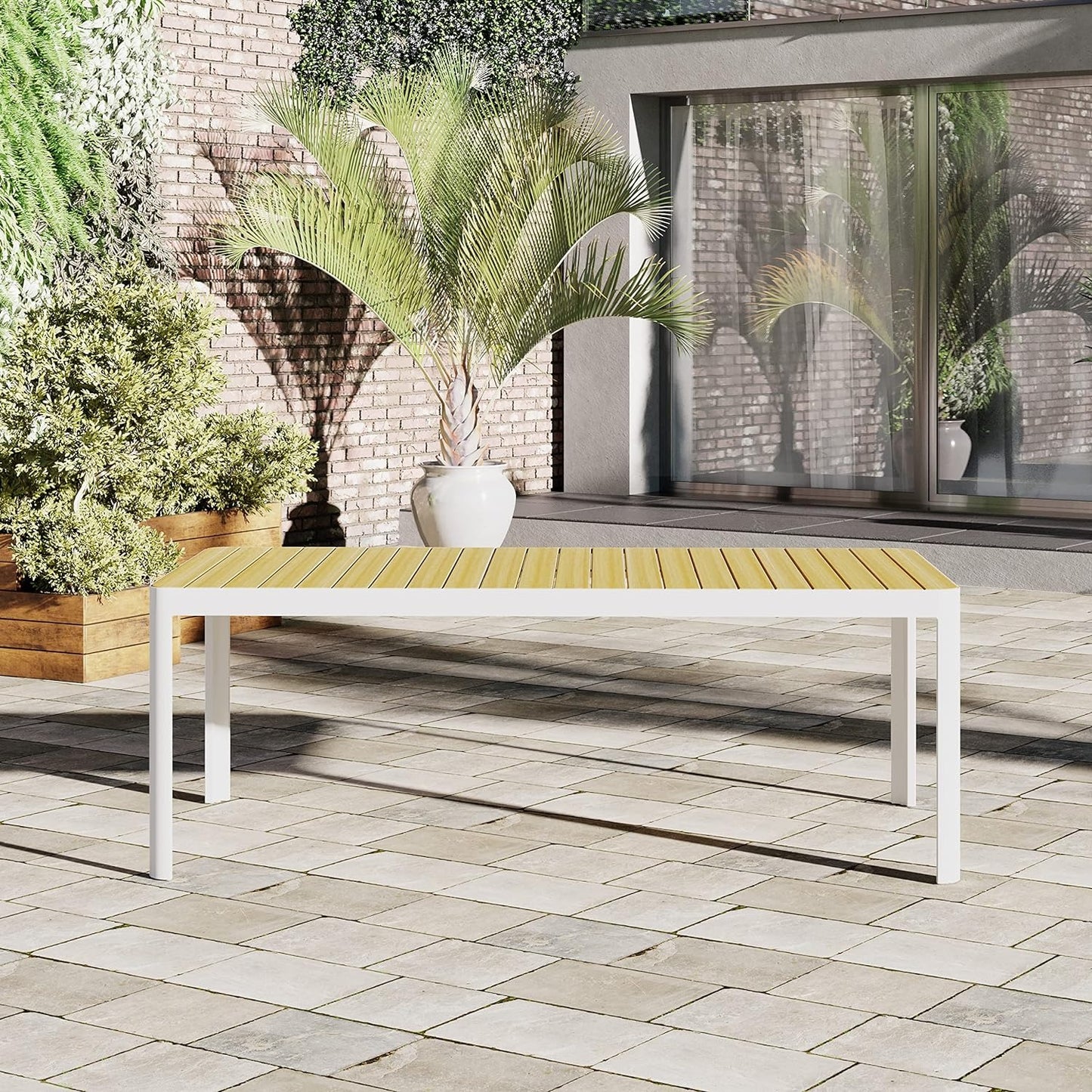 Kendall 1-Piece Dining Table Aluminum | Ideal for Outdoors