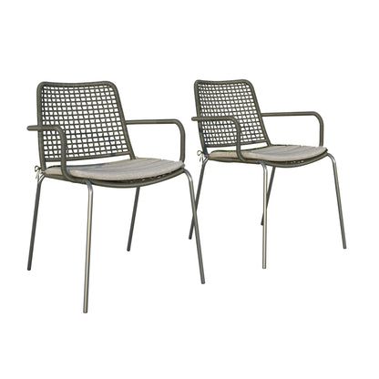 Rituals Patio Set | Teak Finish, Rectangular Outdoor Dining, 7-Piece Grey