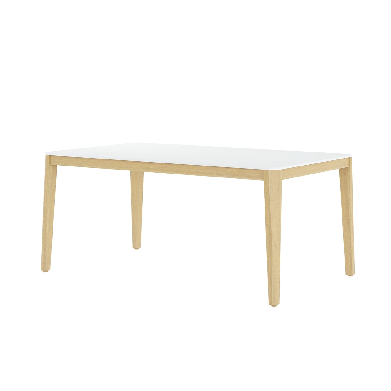 Dining Table | Teak Finish 100% FSC Eucalyptus Wood | Rectangular Patio Table, Garden Table Ideal for Outdoors and Indoors White XL