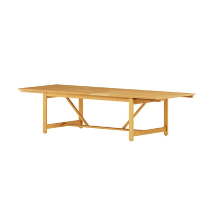 Amazonia Berlin Patio Extendable Table | Teak Finish | Durable and Ideal for Indoors and Outdoors