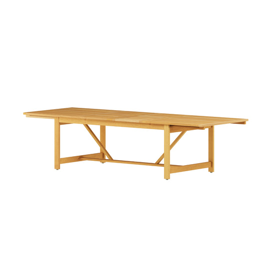 Amazonia Berlin Patio Extendable Table | Teak Finish | Durable and Ideal for Indoors and Outdoors