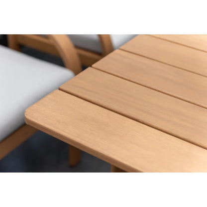 Berry 9Pc Outdoor Patio FSC Wood Dining Set With Cushions Hermes 9Pc Outdoor Patio FSC Wood Dining Set With Cushions Hermes 9Pc Outdoor Patio FSC Wood Dining Se