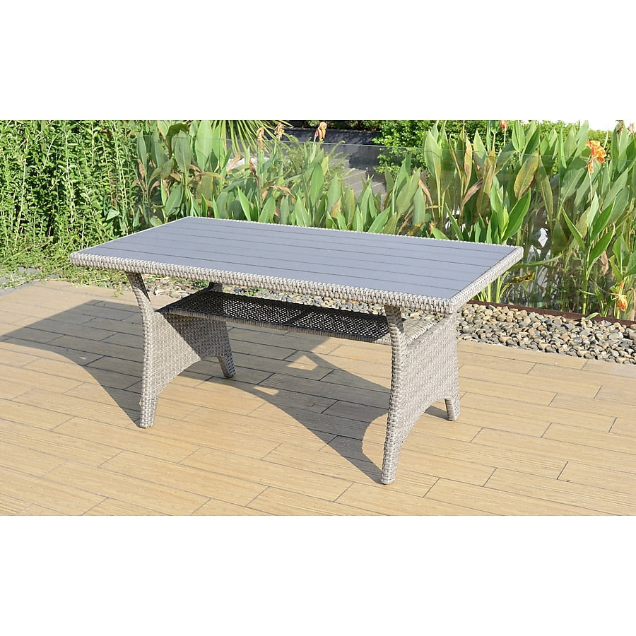 Amazonia Amazonia Rectangle Wicker Outdoor Dining Table 27-in W x 58-in L