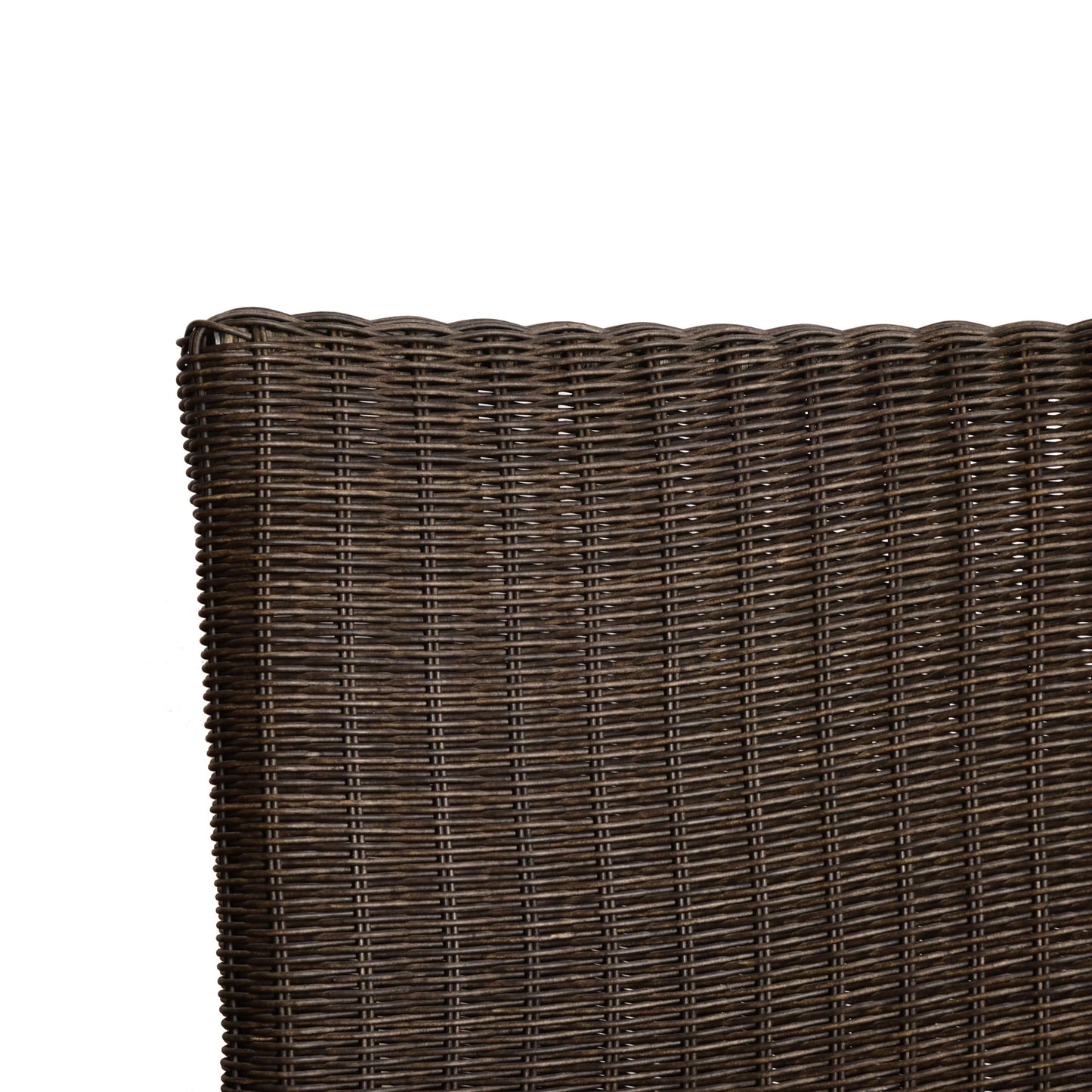 Amazonia Atlantic Set of 4 Wicker Stackable Brown Aluminum Frame Stationary Dining Chair with Woven Seat