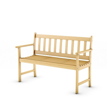 Amazonia Outdoor Eucalyptus 47-in W x 28-in H Brown Eucalyptus Garden Bench