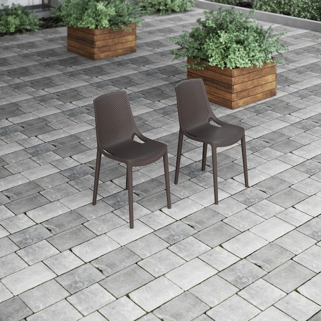 Amazonia International Home 11-Piece Light Wood Finish Patio Dining Set Wood Rectangle Table with 10 Stackable Stationary Chairs