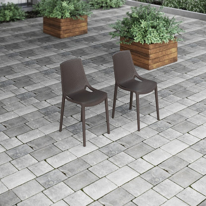 Amazonia International Home 11-Piece Light Wood Finish Patio Dining Set Wood Rectangle Table with 10 Stackable Stationary Chairs