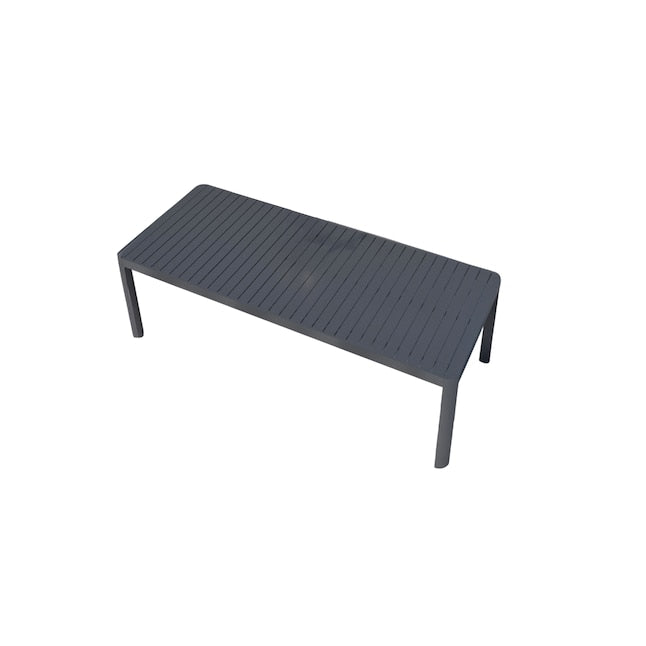 Amazonia 11-Piece Gray Patio Dining Set Extendable Table Aluminum Rectangle Table with 10 Stationary and Motion Chairs