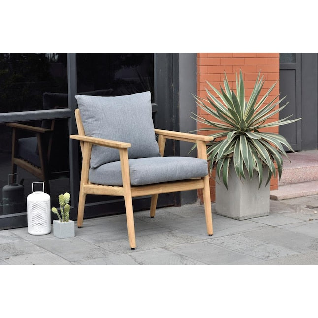 Amazonia Amazonia Teak 4 -Piece Patio Conversation Set with Brown Cushions Included