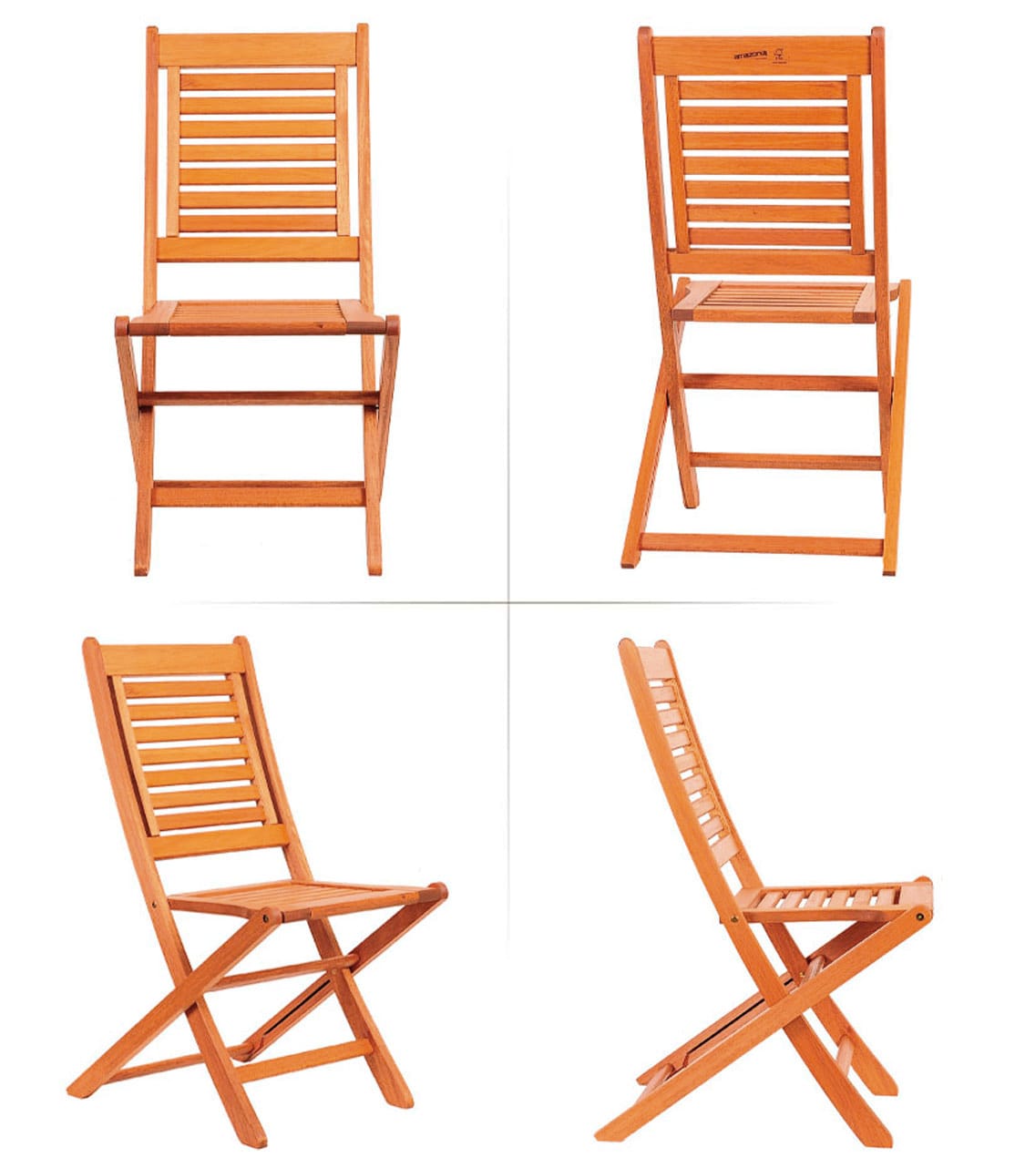 Amazonia Eucalypto 9-Piece Natural Patio Dining Set Wood Rectangle Table with 6 Stationary Chairs