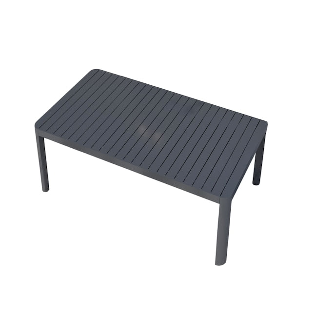 Amazonia 11-Piece Gray Patio Dining Set Extendable Table Aluminum Rectangle Table with 10 Stationary and Motion Chairs