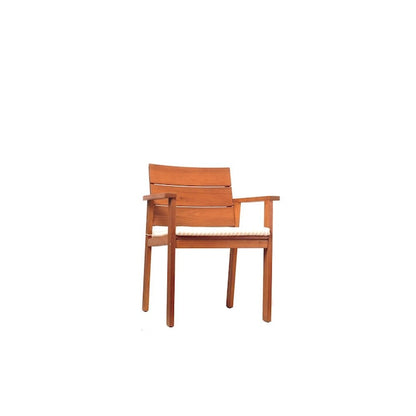 Amazonia 9 -Piece Brown Patio Dining Set Eucalyptus Rectangle Table with 8 Brown Cushions Stationary Chairs