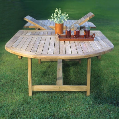 Amazonia Teak 13 -Piece Perma Patio Dining Set Extendable Table Wood Oval Table with 12 Stationary Chairs