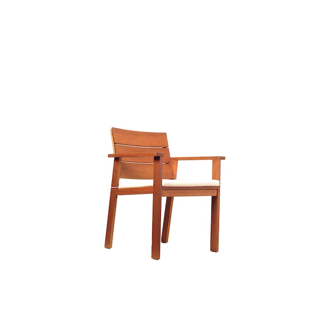 Amazonia Outdoor 7-Piece Natural Patio Dining Set Extendable Table Wood Oval Table with 6 Cushions Stationary Chairs