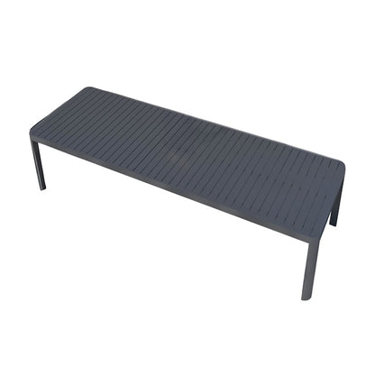 Amazonia 11-Piece Gray Patio Dining Set Extendable Table Aluminum Rectangle Table with 10 Stationary and Motion Chairs