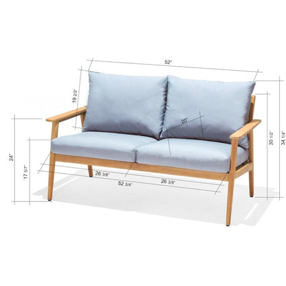 Amazonia Amazonia Teak 4 -Piece Patio Conversation Set with Brown Cushions Included